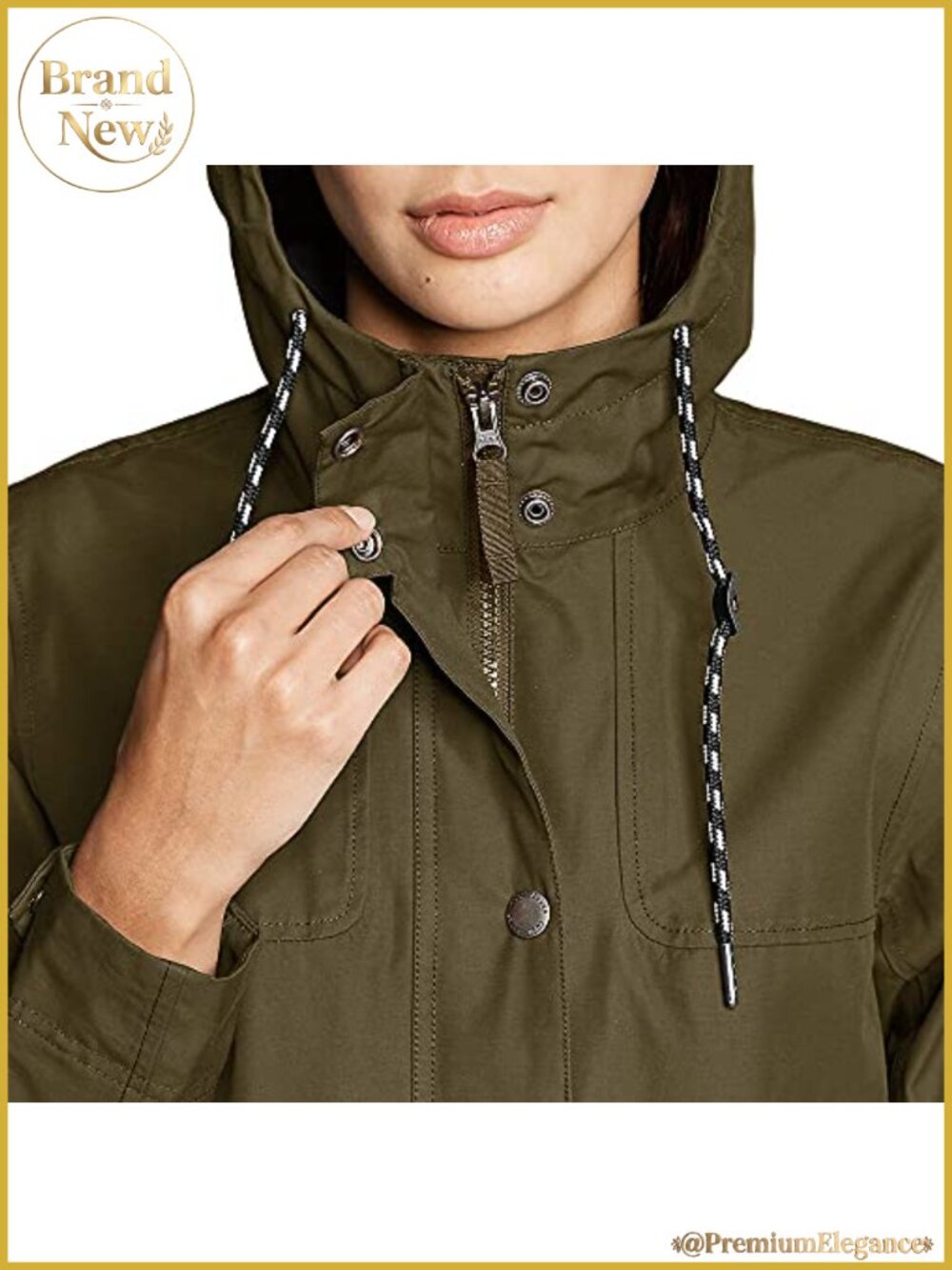 Waterproof Hooded Rain Parka Long Sleeve Seam-Sealed Raincoat - Picture 6 of 6